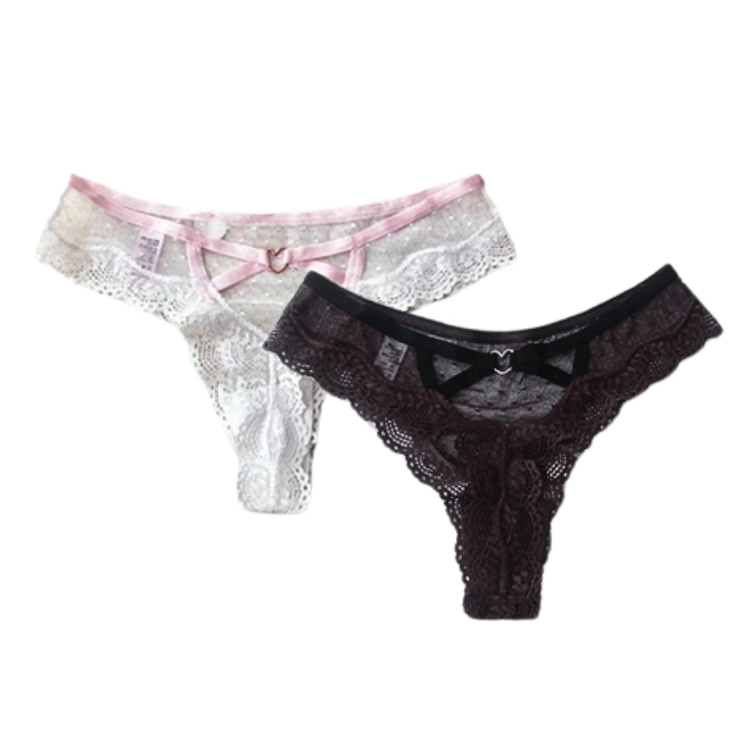 LacyNighty™ Perfect Peach Thong Lacy Nighty