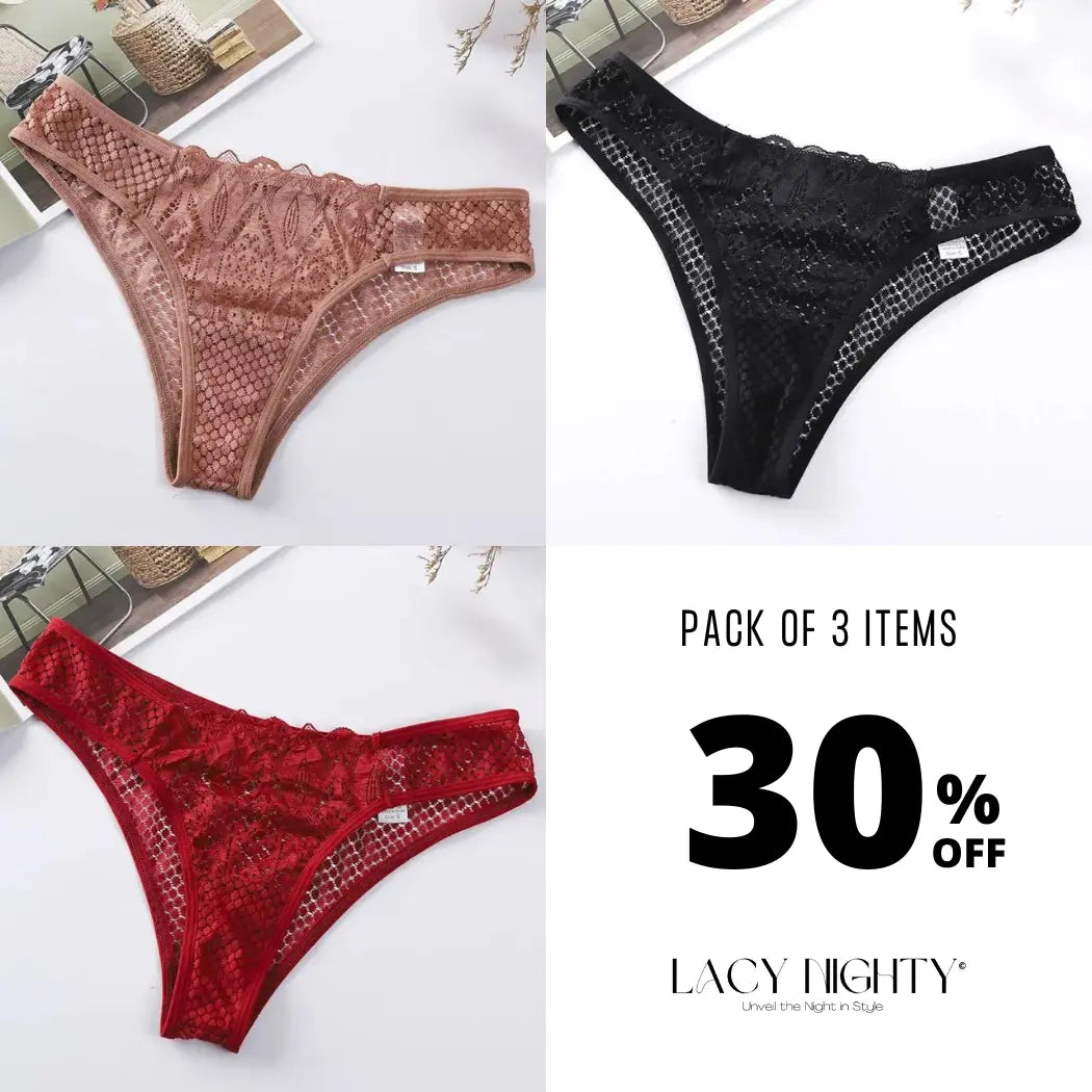 LacyNighty™ Velvet Touch Thong Lacy Nighty thong