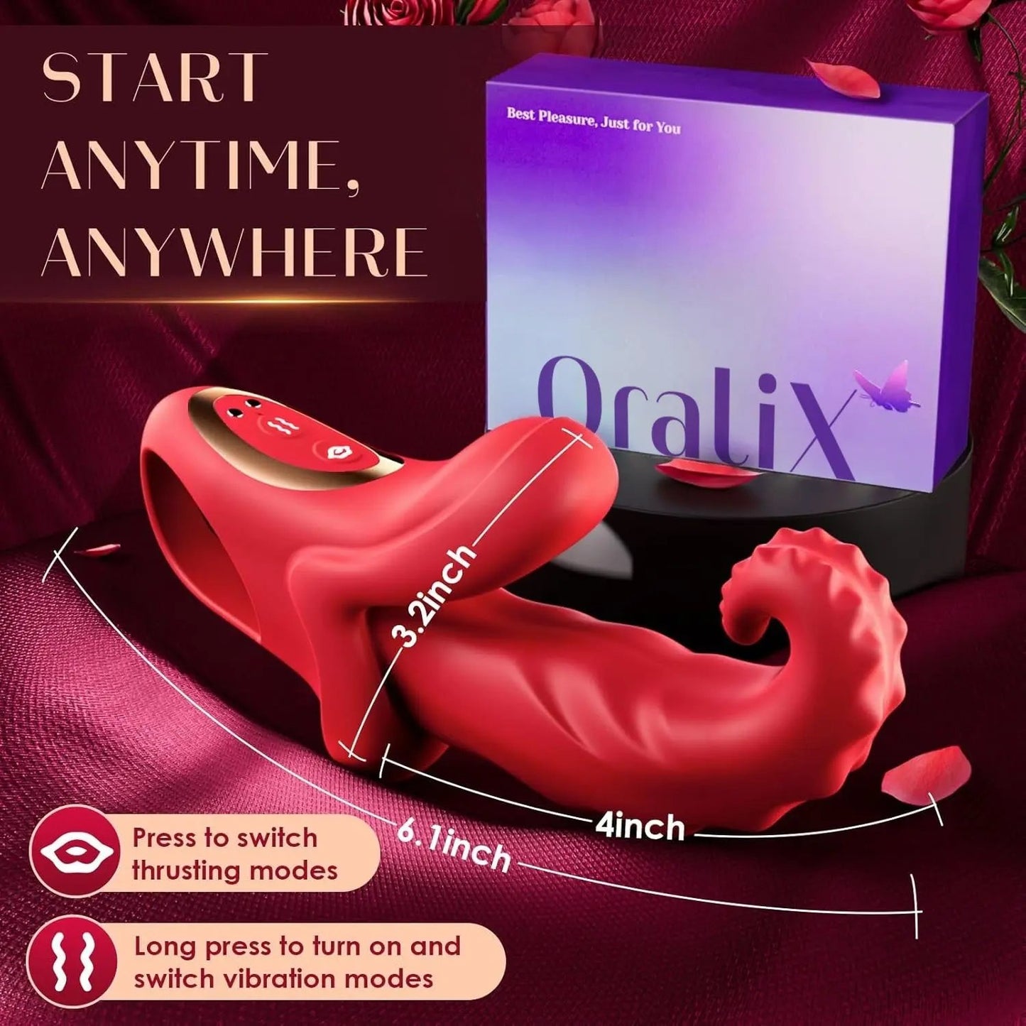 💥 2025 Limited 70% ️OFF 👅 OraliX Suptruck 4-in-1 Thrusting & Licking Tongue Kiwinet Vibrator Hemiras