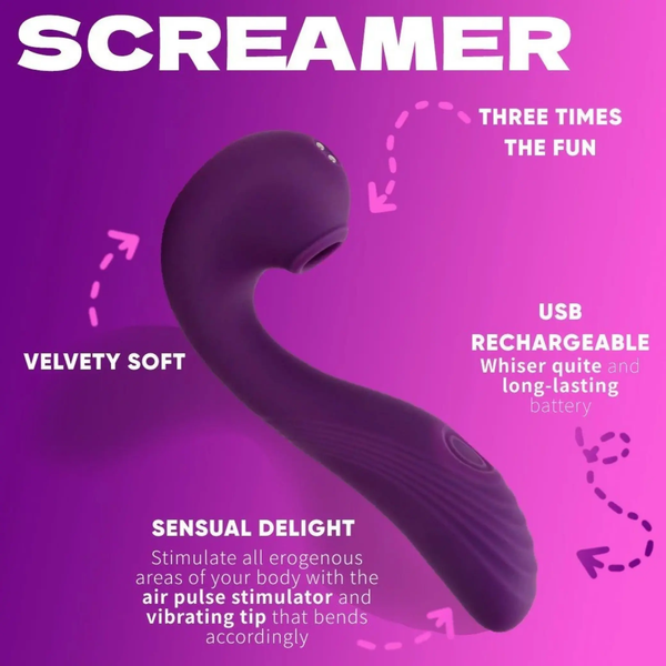 The Screamer Sucking Massager LacyNighty
