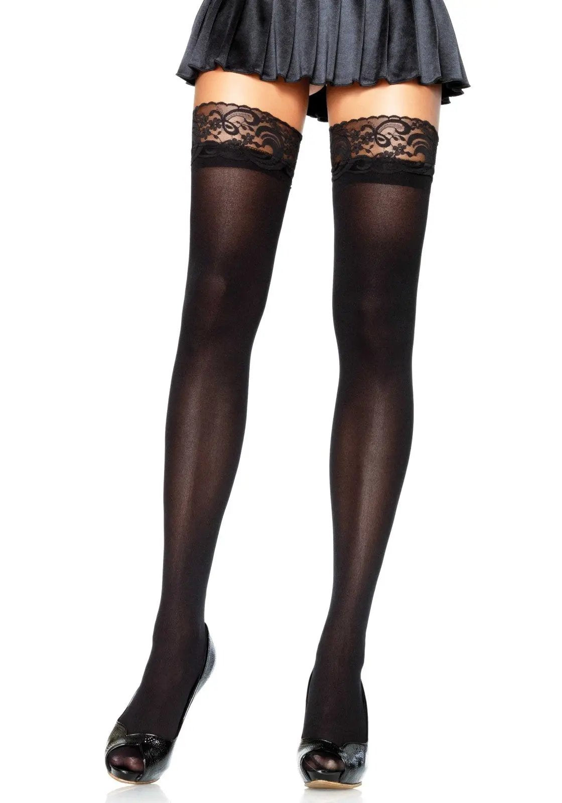 LacyNighty™ Thigh High with Lace Top Leg Avenue Hosiery
