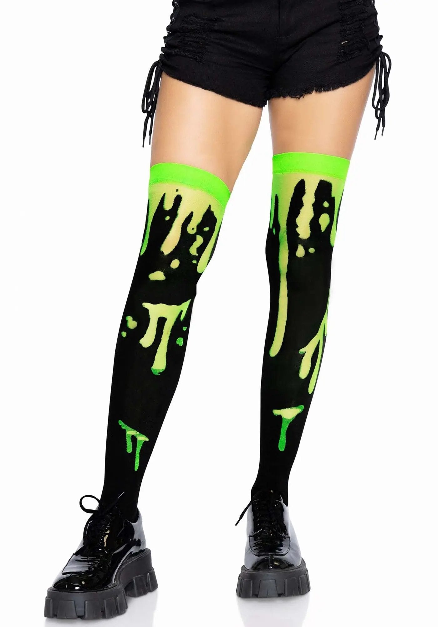 LacyNighty™ Splatter Thigh Highs Leg Avenue Hosiery