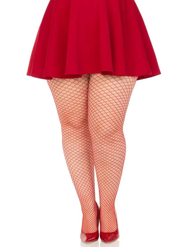 LacyNighty™ Plus Elastane Industrial Fishnet Pantyhose Leg Avenue Hosiery