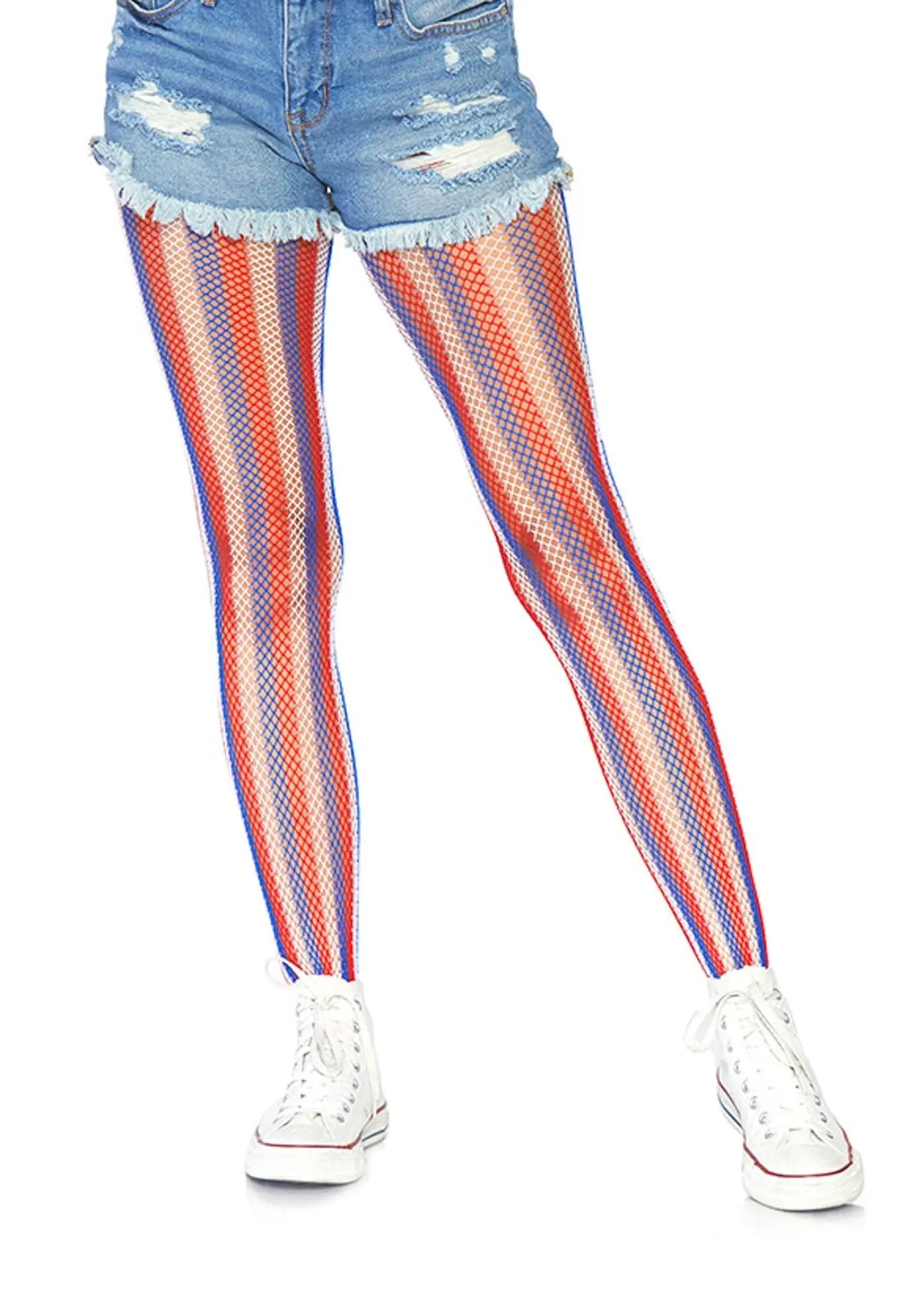 LacyNighty™ Americana Striped Pantyhose Leg Avenue Hosiery