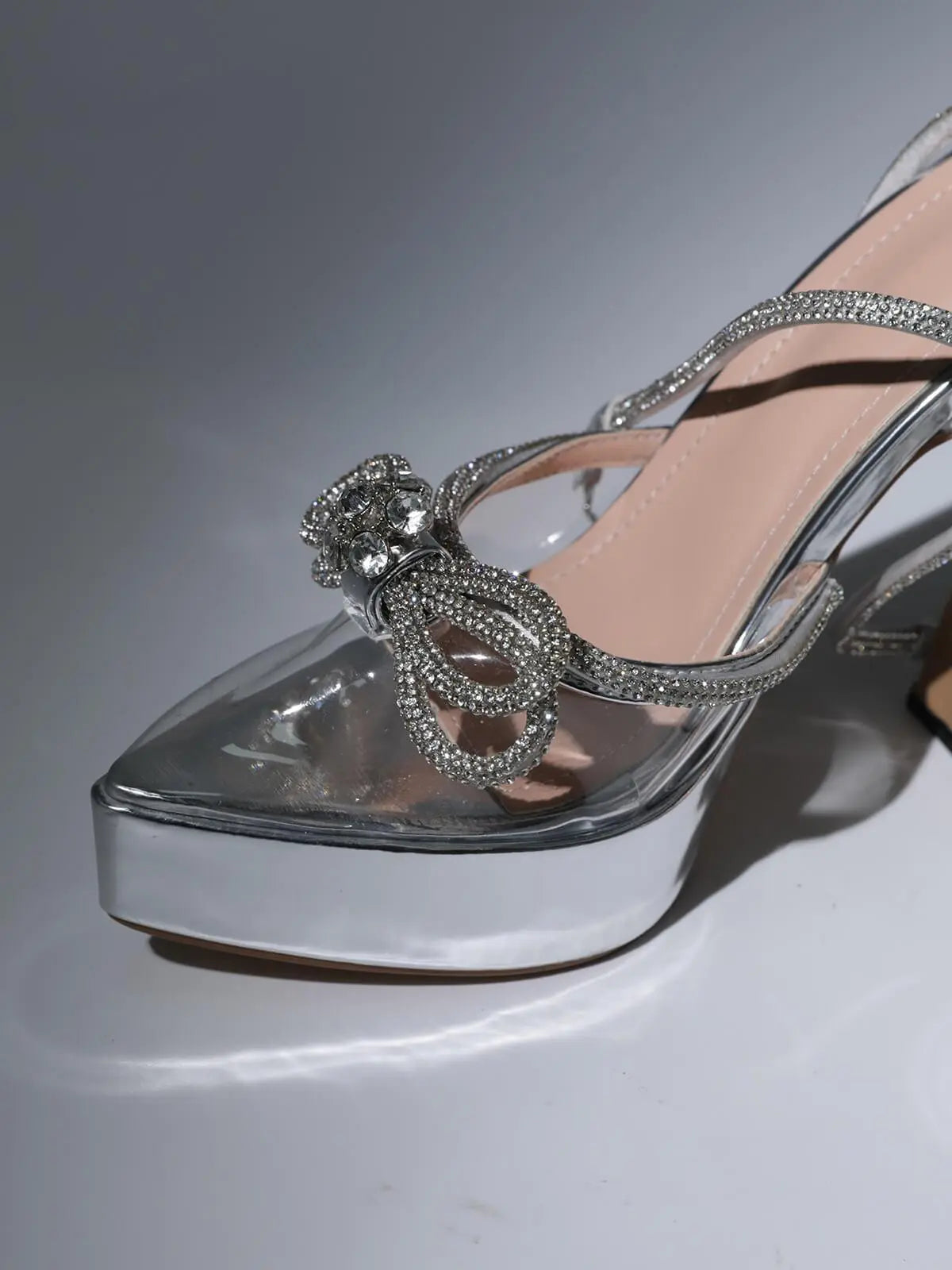 Crystal Heels In Silver (made to order) Mew Mews Fashion Shoes