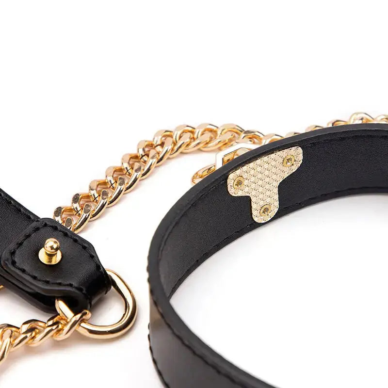 LacyNighty™ Leather Collar Honey Birdette Bondage