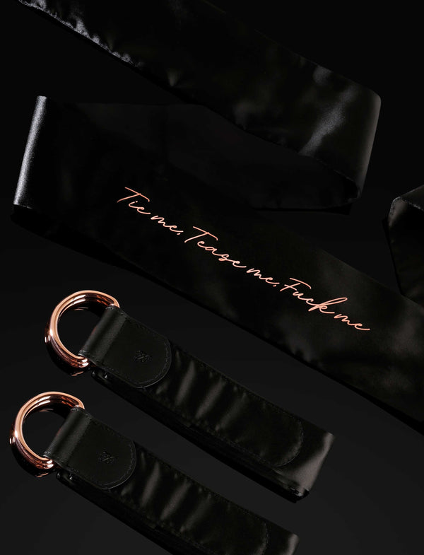 LactNighty™ Deluxe Black Satin Bondage Kit