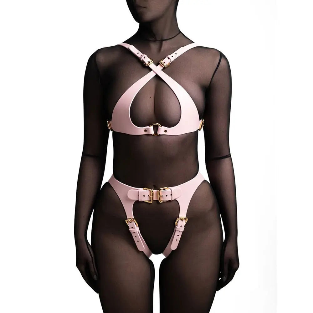 LacyNighty™ Lara's Gothic Leather Harness Set FOR FIT Harness