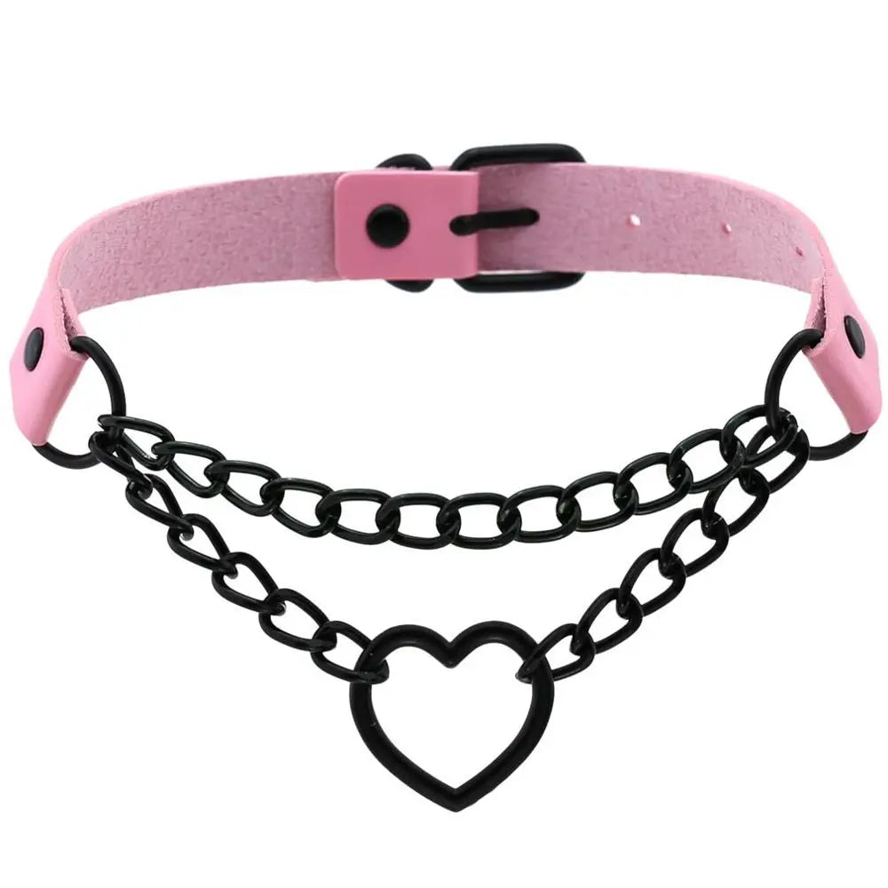 LacyNighty™ Black Heart Collar Lavah Intimates