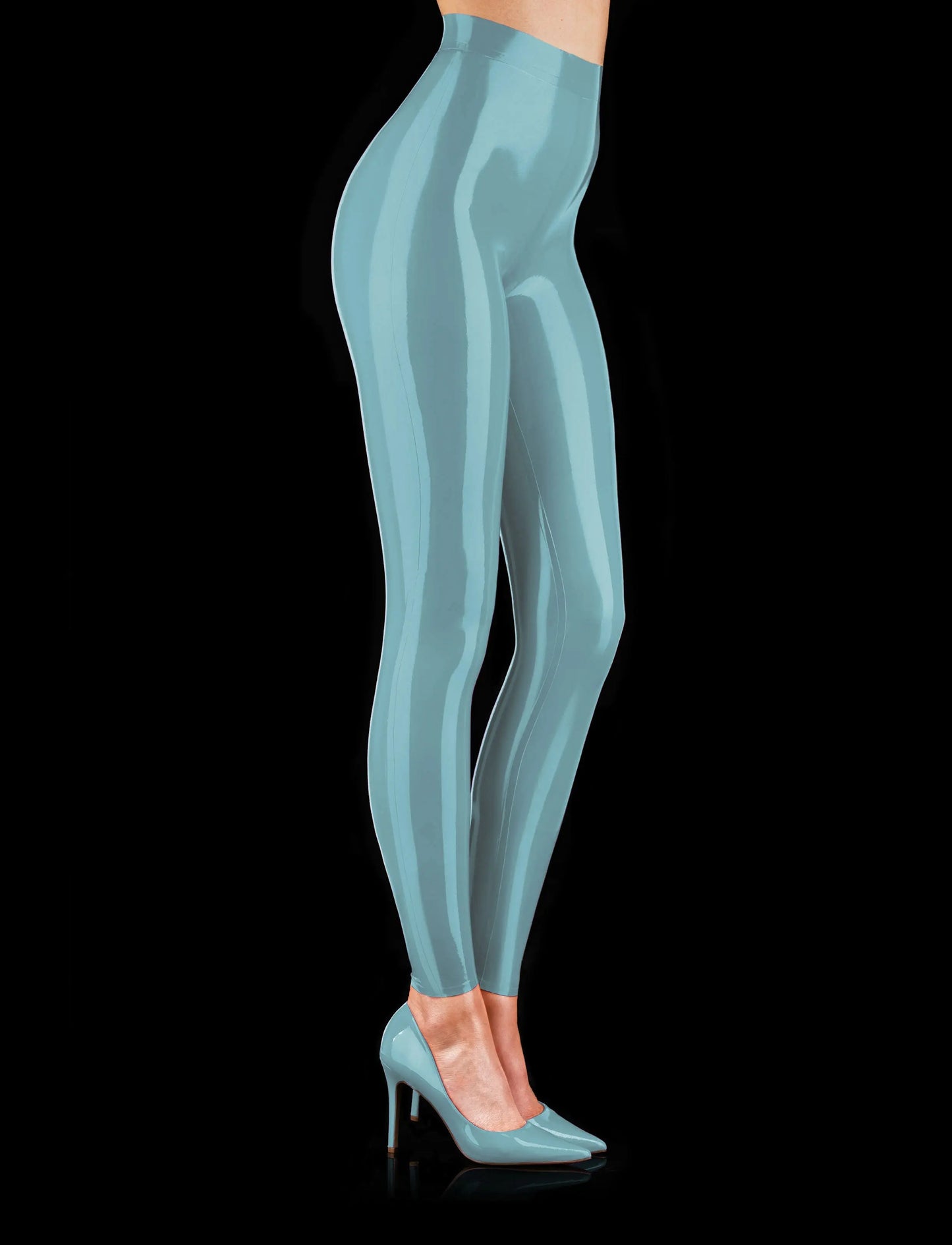 Latex Blue Leggings Honey Birdette Latex