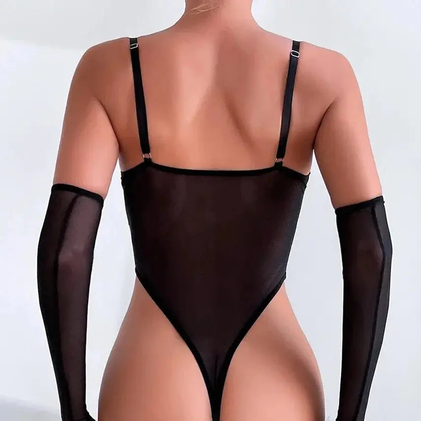 Mira Bodysuit Set - Black Lavah Intimates
