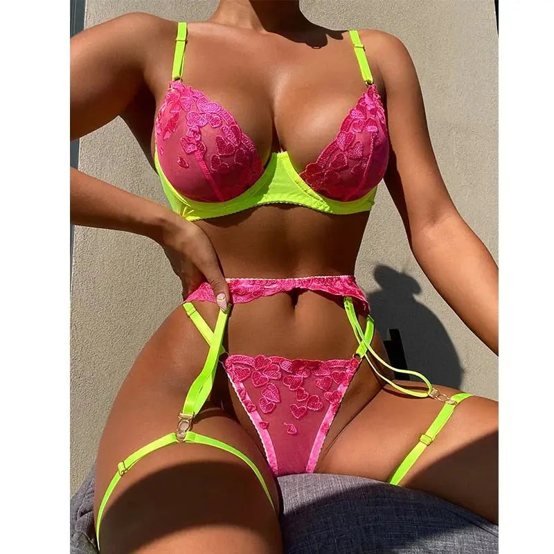 LacyNighty™ Poison Ivy ELLOLACE sexy lingerie set