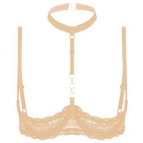 LacyNighty™ Halter Neck Open Bra GHALLAS Other