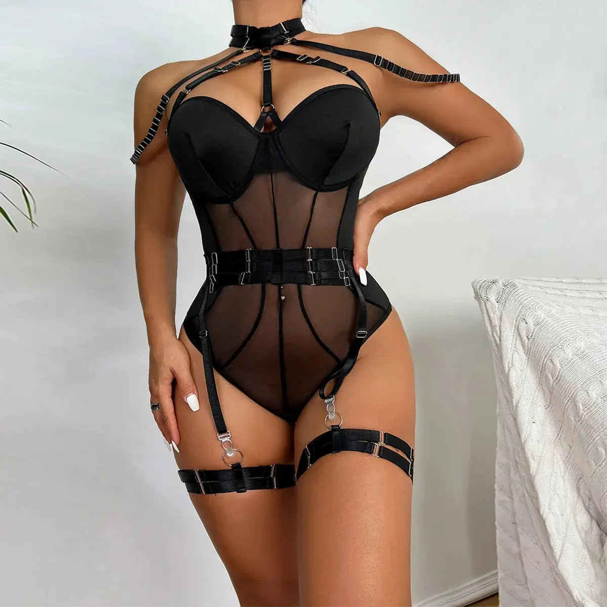 LacyNighty™ Model BS107 ELLOLACE Bodysuit