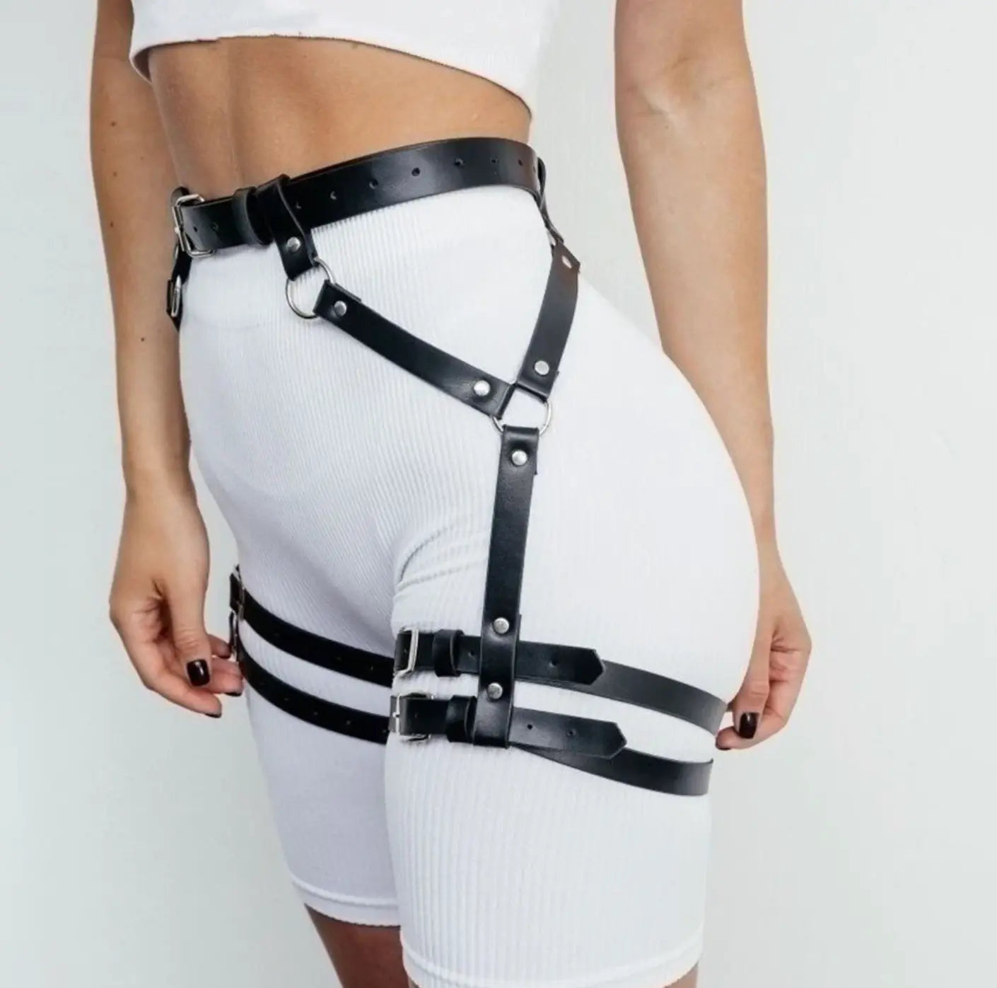 LacyNighty™ Croft Leather Garter Lavah Intimates