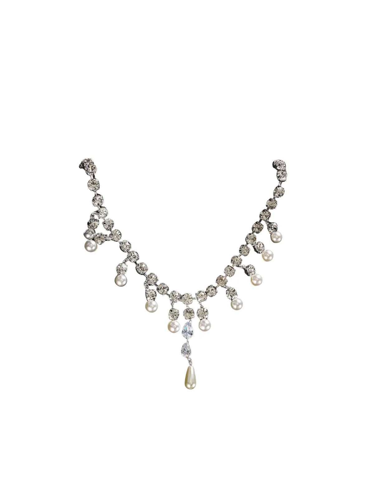 Zala Crystal Pearl Fringe Necklace Mew Mews Fashion Necklace
