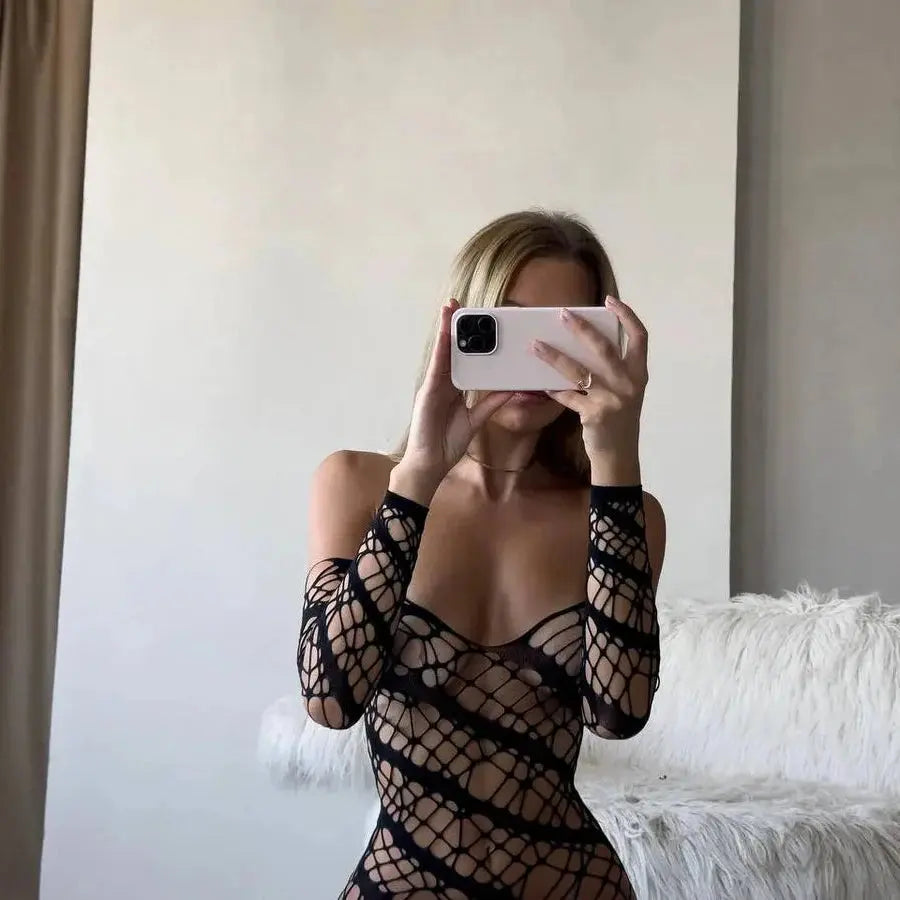 LacyNighty™ Lace Full Bodystocking Hemiras lingerie