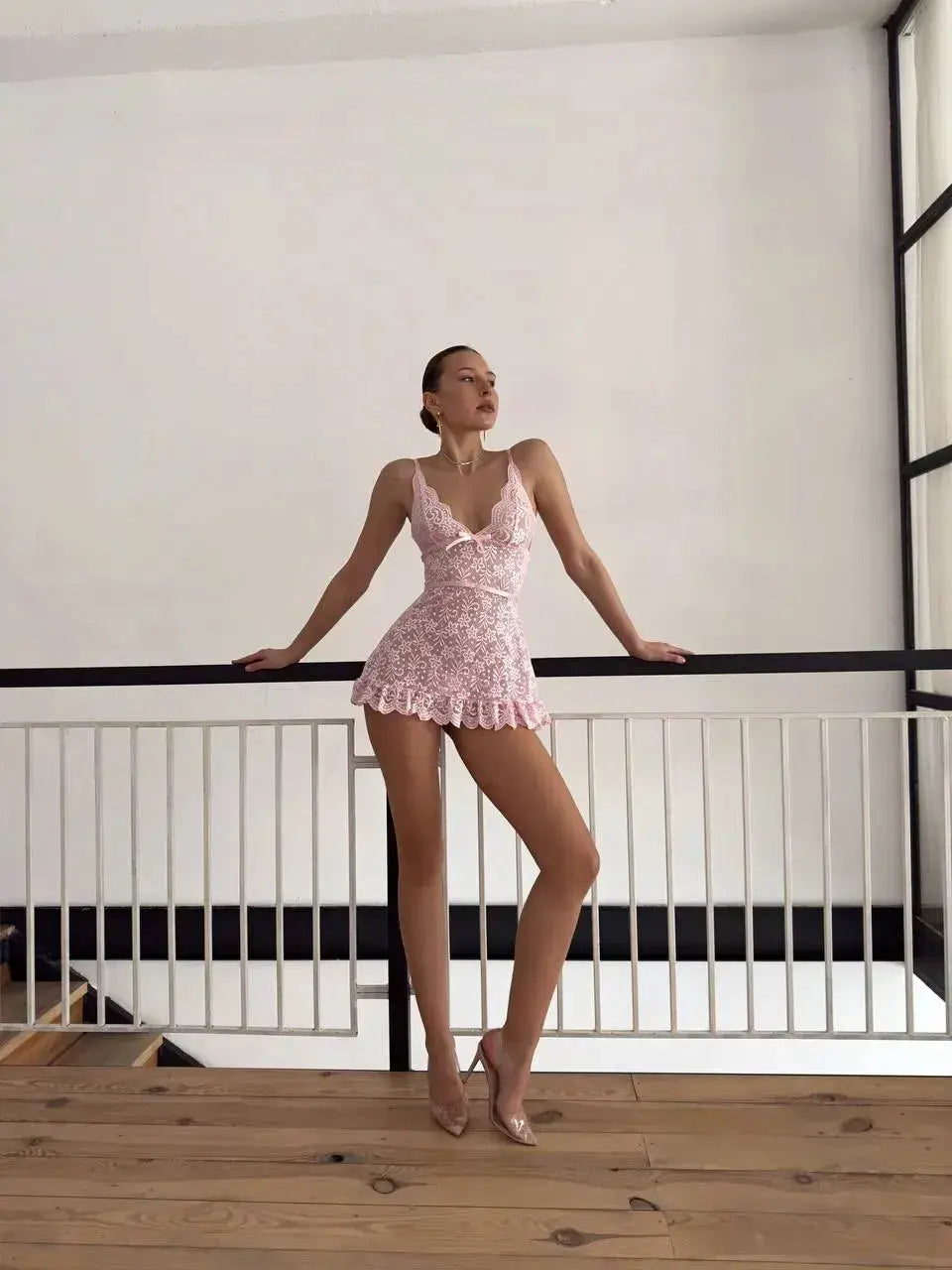 LacyNighty™ Pink Whisper Lacy Nighty