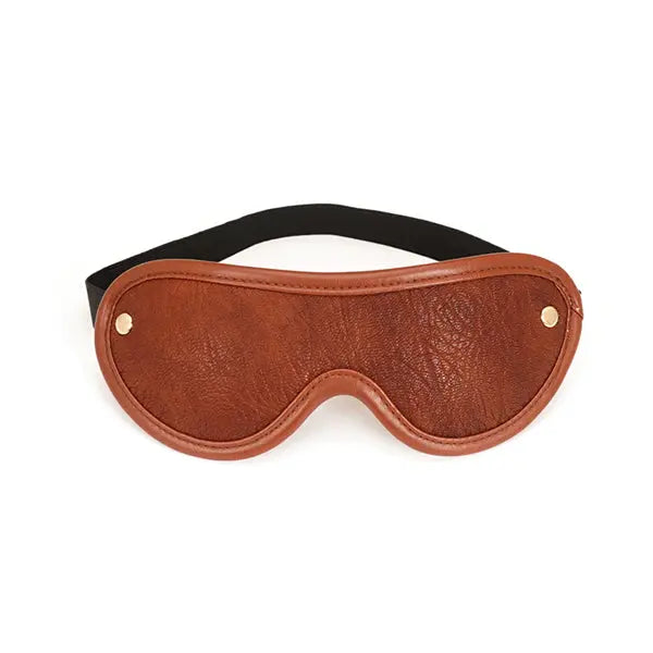 LacyNighty™ Brown Leather Eye mask Lavah Intimates harness