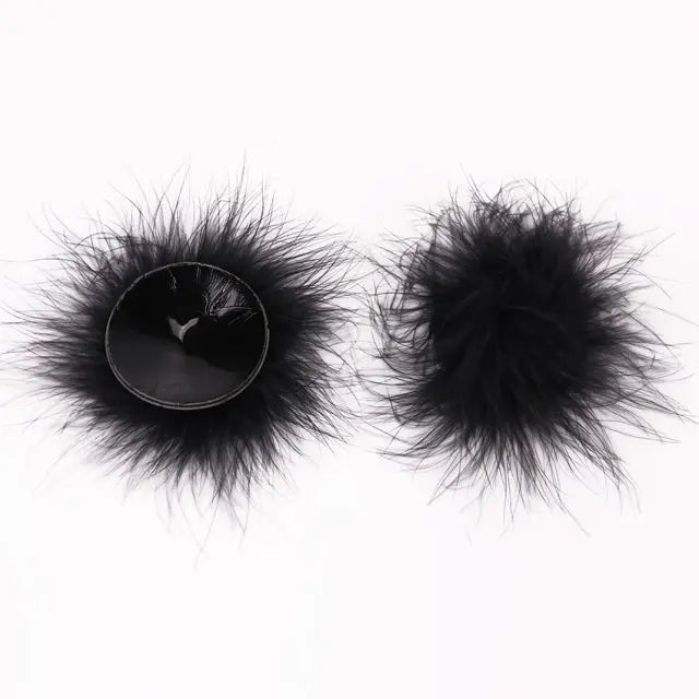 LacyNighty™ Faux Fur Pasties Lavah Intimates pasties
