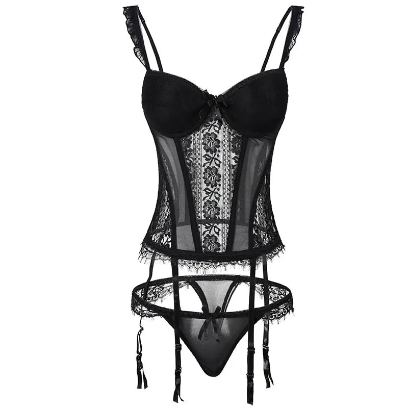 LacyNighty™ Clementine Lace Corset LINGERIE DROPSHIPPING STORE Lace Corset