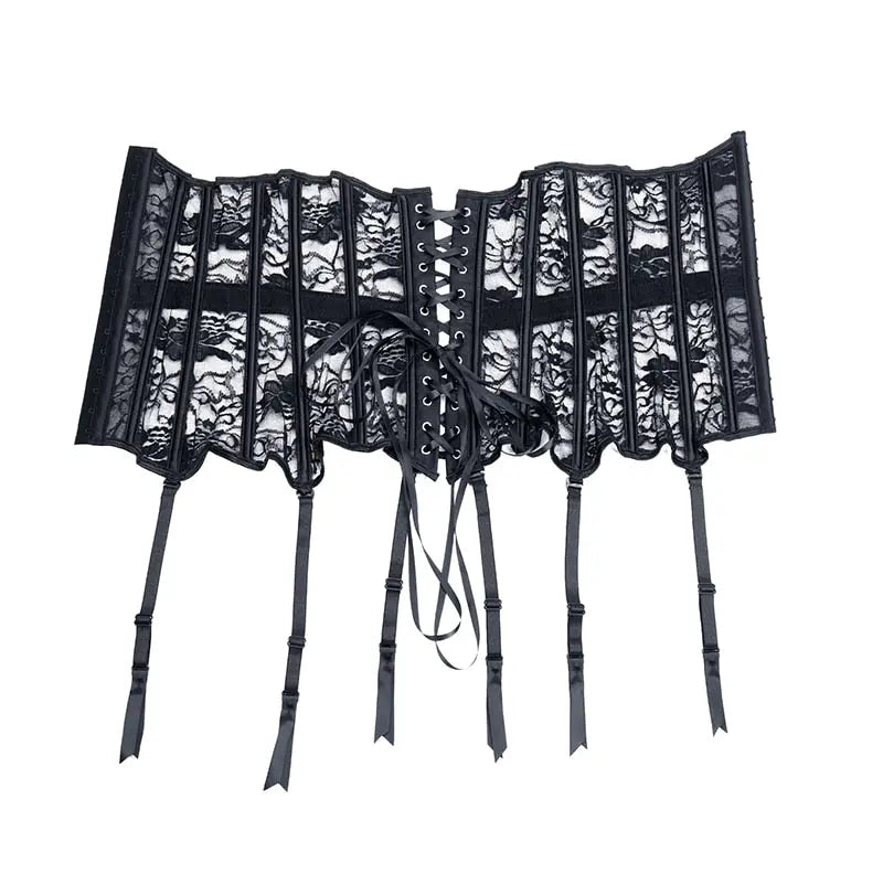 LacyNighty™ Model UC604 LORETTA LACE LINGERIE Underbust Corset