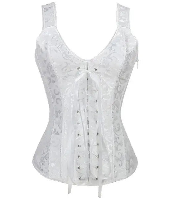 LacyNighty™ Model CT447 LORETTA LACE LINGERIE OVERBUST CORSET