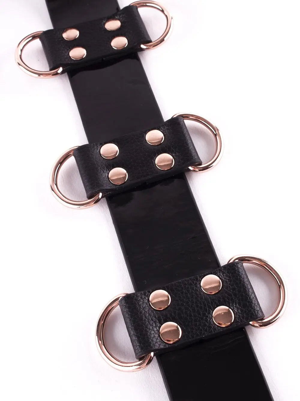 LacyNighty™ Signature Faux Leather Neck to Wrist Restraint Lavah Intimates