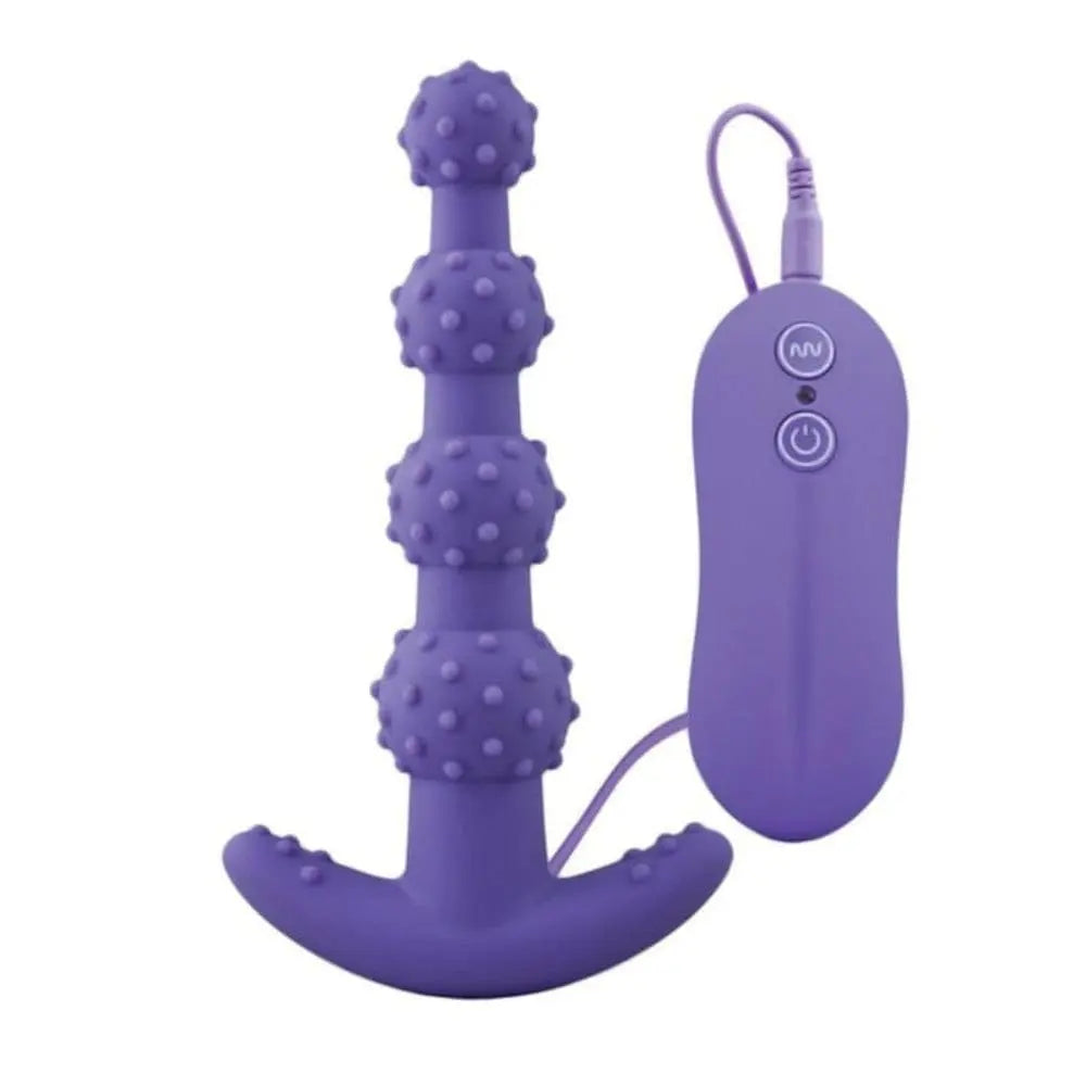 LacyNighty™ Beaded and Dotted Silicone Anal Toy 5.71" Long Lavah Pleasure