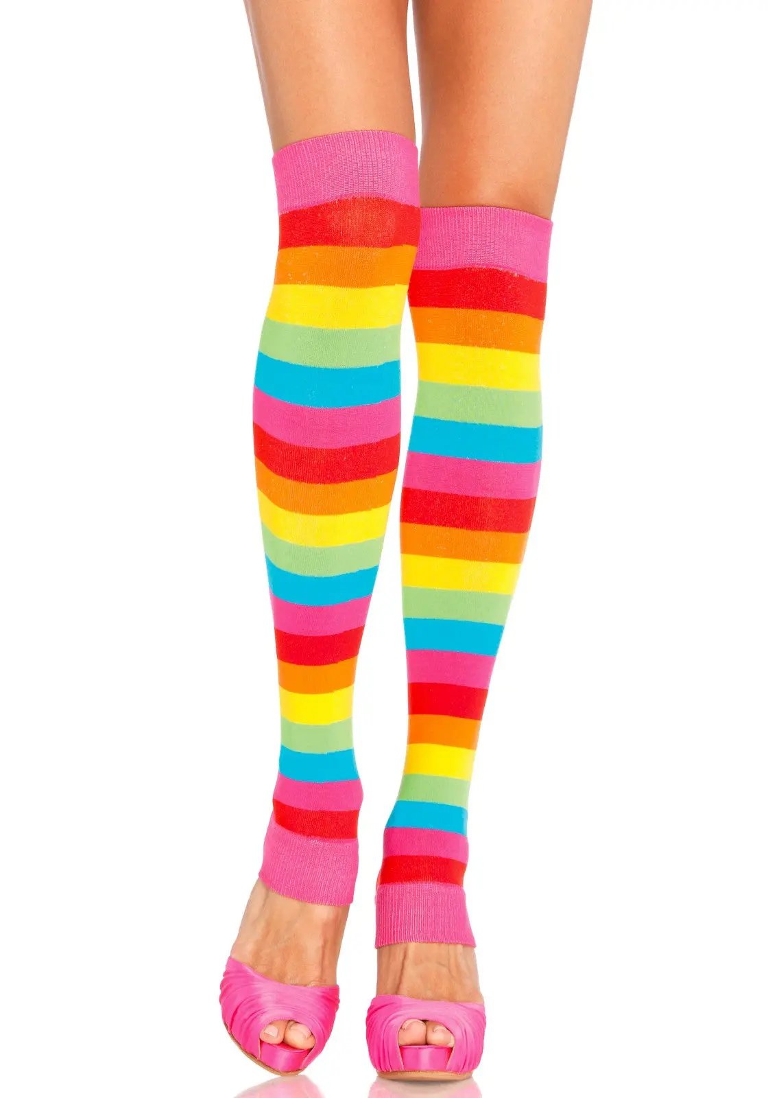 LacyNighty™ Rainbow Leg Warmers Leg Avenue Hosiery