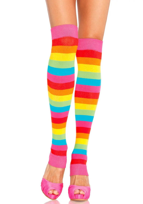 LacyNighty™ Rainbow Leg Warmers Leg Avenue Hosiery