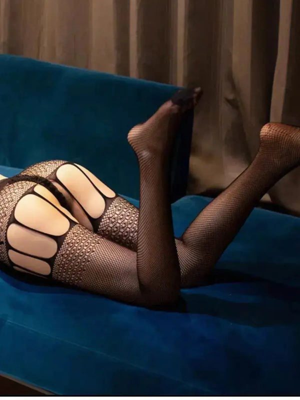 LacyNighty™ Midnight Allure Pantyhose Lacy Nighty
