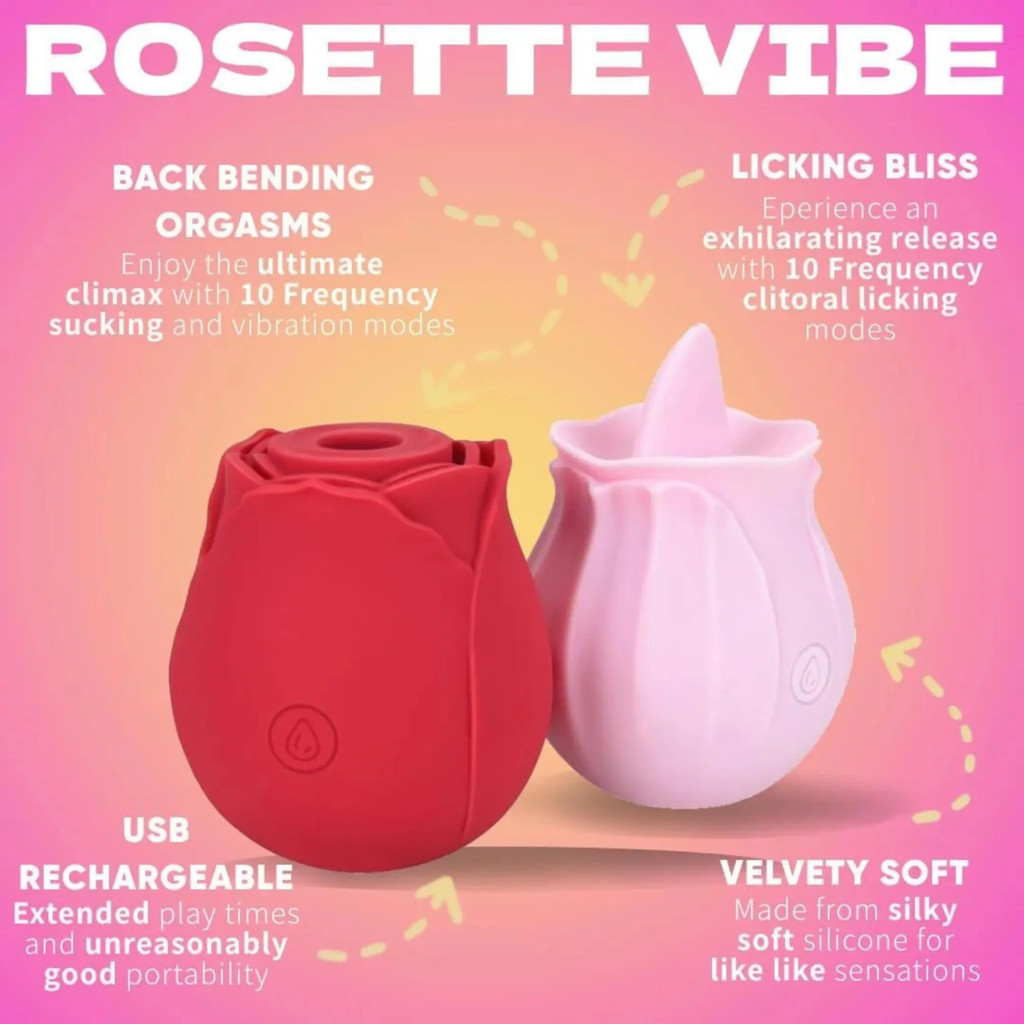 Rosette Vibe Rose Vibrator LacyNighty