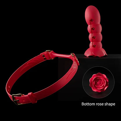 💥2026, Roselle - BDSM Multi-section Rose Ball Gag, Adjustable Silicone Mouth Gag For Couple Bondage Training