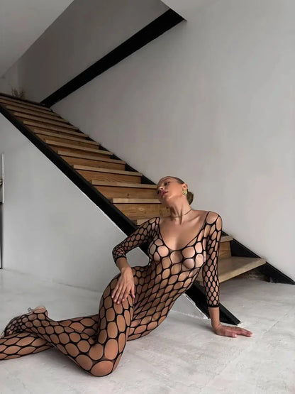 LacyNighty™ Elara Bodystocking Lacy Nighty