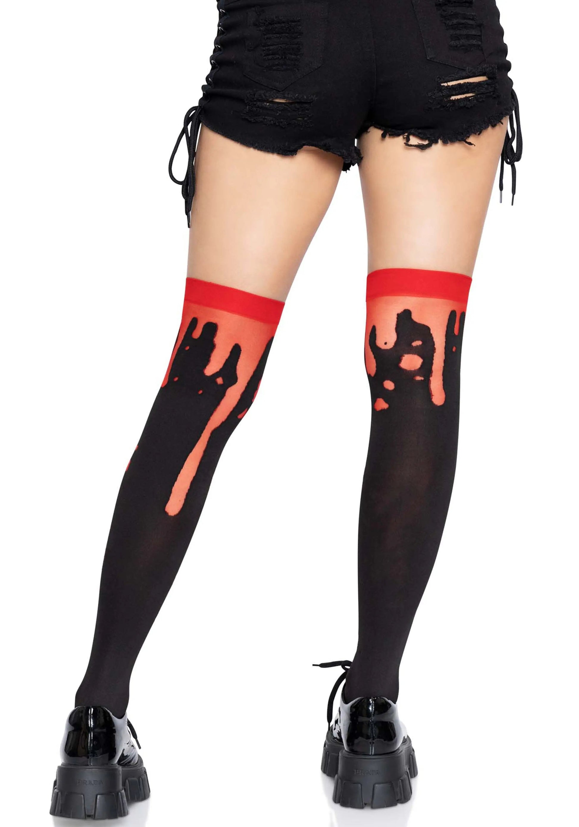 LacyNighty™ Splatter Thigh Highs Leg Avenue Hosiery