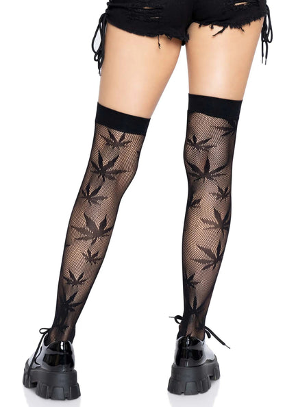 LacyNighty™ 420 Net Thigh Highs Leg Avenue Hosiery