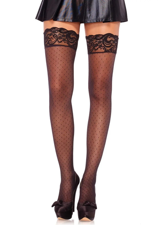 LacyNighty™ Diamand Elastane Sheer Stay Up Leg Avenue Hosiery