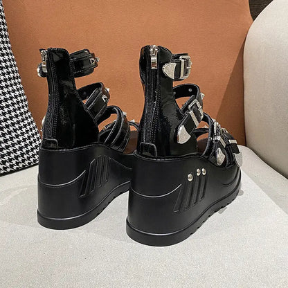 Crystal Platform Sandals Aphixta Official Store Home