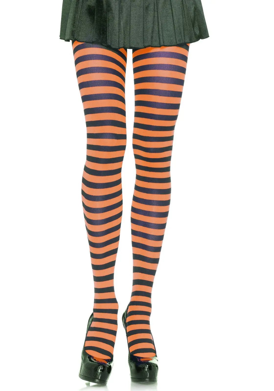 LacyNighty™ Nylon Striped Pantyhose Leg Avenue Hosiery