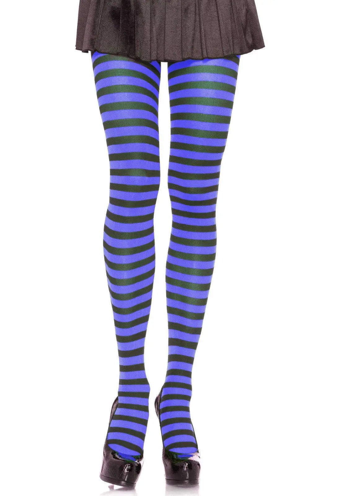 LacyNighty™ Nylon Striped Pantyhose Leg Avenue Hosiery