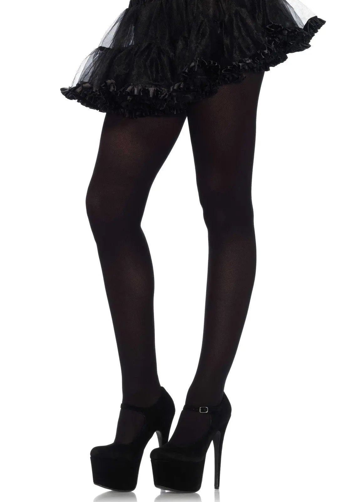 LacyNighty™ Nylon Opaque Pantyhose Leg Avenue Hosiery