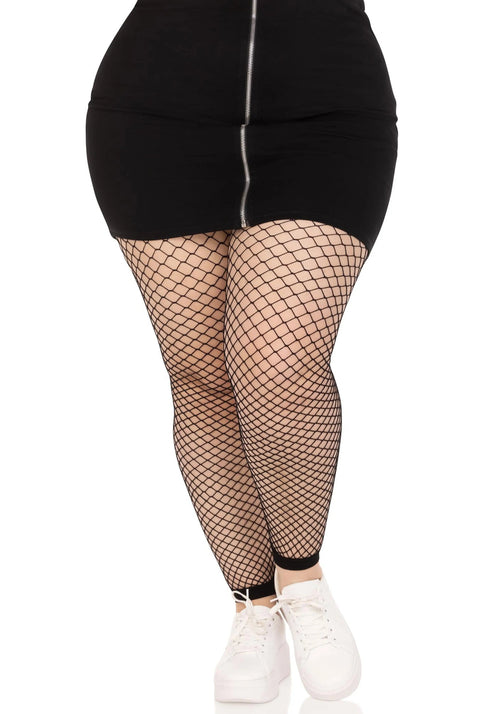 LacyNighty™ Industrial Net Footless Tights One Size (80 - 190lbs)ze Leg Avenue Hosiery