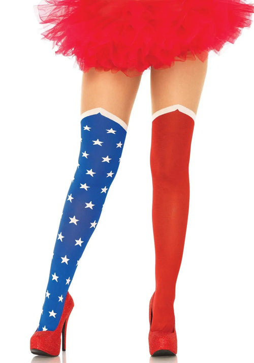 LacyNighty™ Super Hero Pantyhose Leg Avenue Hosiery