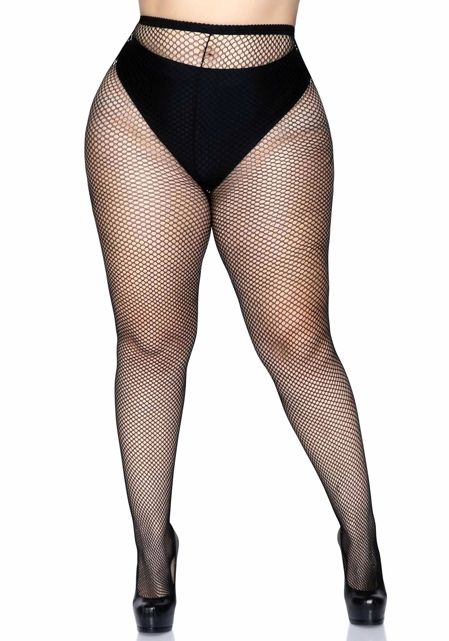 LacyNighty™ Plus Fishnet Pantyhose Leg Avenue Hosiery