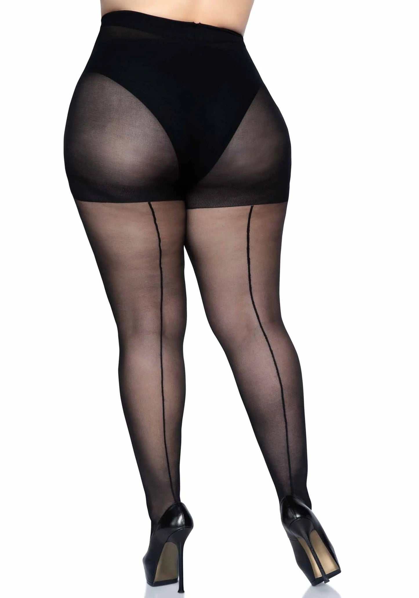 LacyNighty™ Plus Backseam Pantyhose Leg Avenue Hosiery