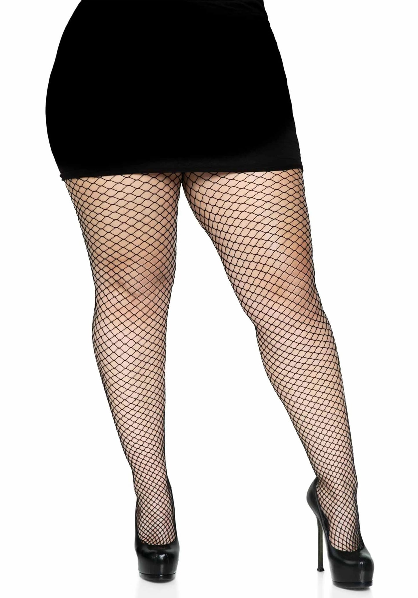 LacyNighty™ Plus Elastane Industrial Fishnet Pantyhose Leg Avenue Hosiery