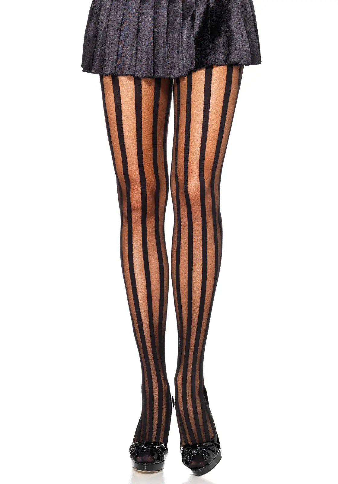 LacyNighty™ Sheer Pantyhose with Vertical Stripe Leg Avenue Hosiery