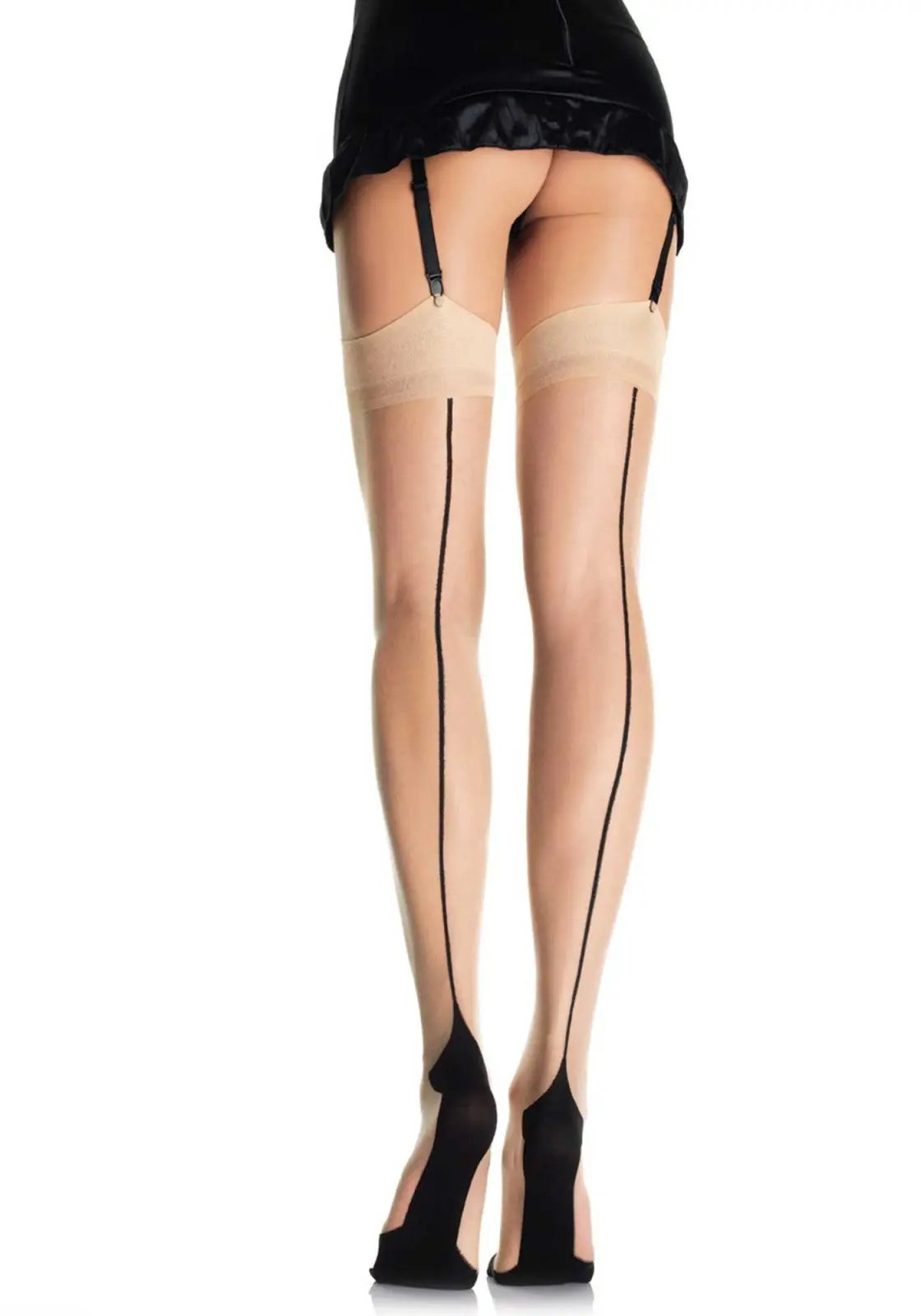 LacyNighty™ Elastane Cuban Foot Stockings Leg Avenue Hosiery