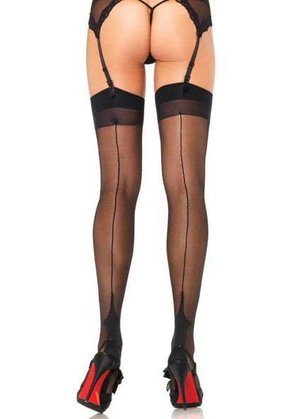 LacyNighty™ Elastane Cuban Foot Stockings Leg Avenue Hosiery